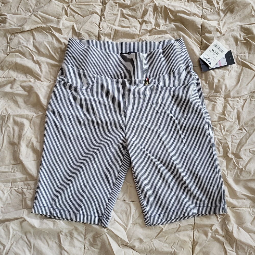 Tommy Hilfiger Blue white striped shorts size 6